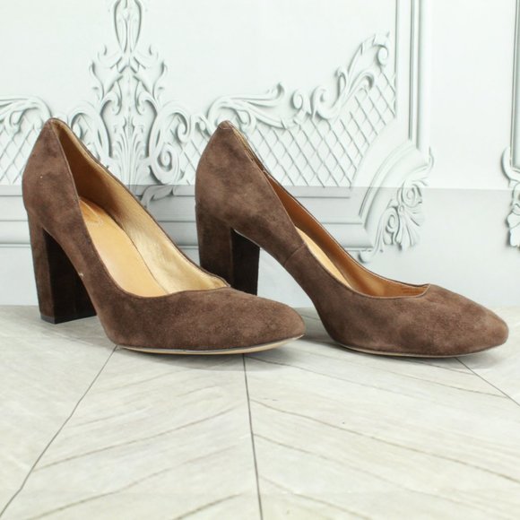 CORSO COMO Brown Suede Closed Toe High Heel Pumps Shoes Size 9.5 M - Picture 3 of 9